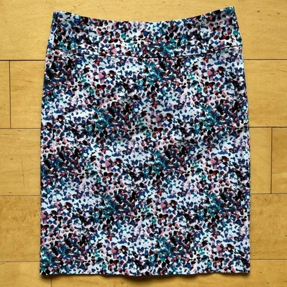 Margaret M Petites Stretch Straight Pencil‎ Mini Skirt Abstract PXS